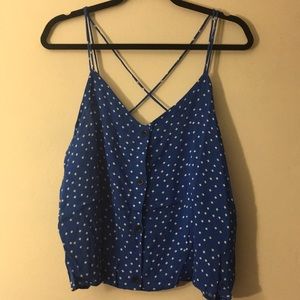 NWOT strappy back diamond pattern tank